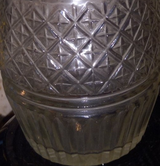 Vintage Clear Textured Glass Decanter With Stopper - Picture 4 of 8